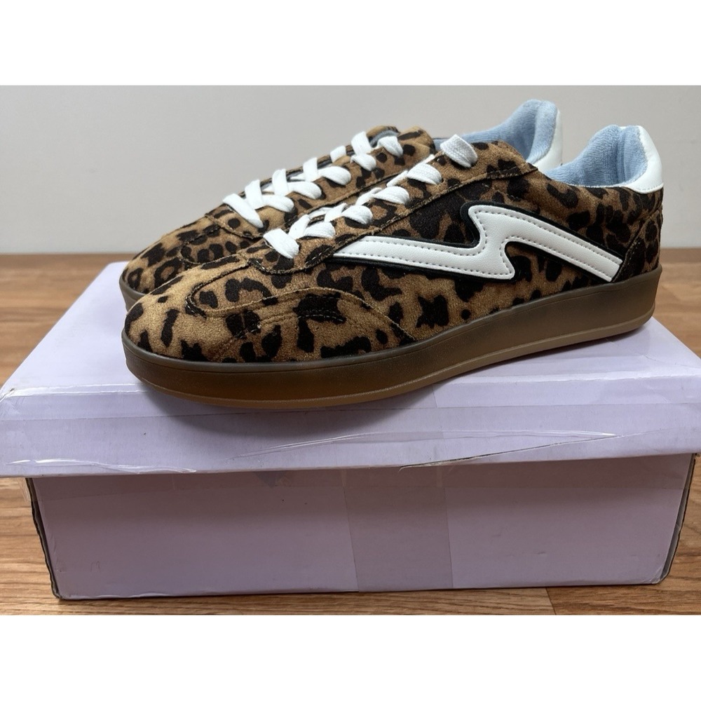Madden Girl Giia Leopard Sneakers Shoes Women's Size 9 NEW